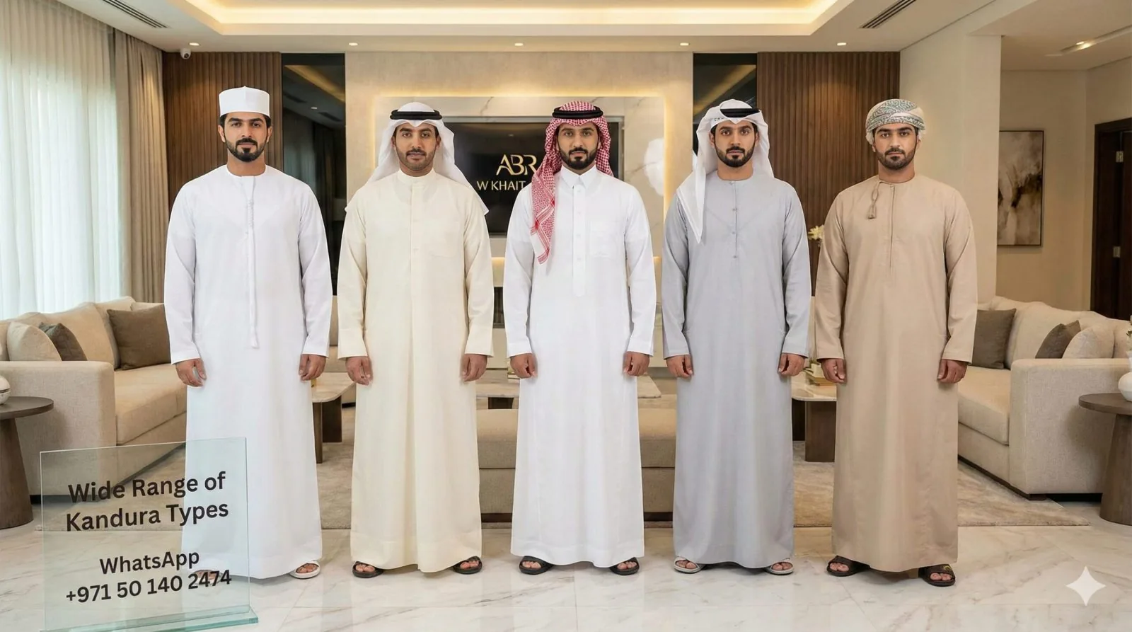 Wide Range of Kandura Types