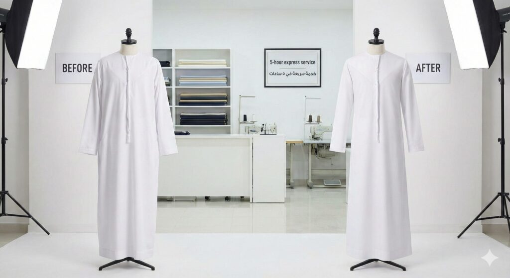 Emergency Kandura Tailoring in 5 Hours — Express Service with Special Rates at Abrawkhait!