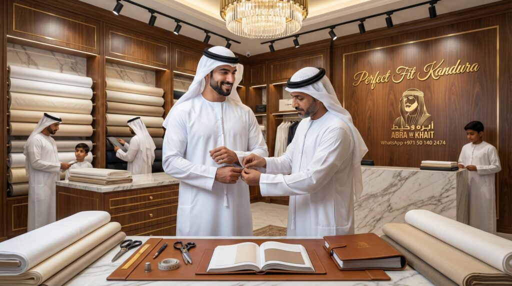 Steps for Tailoring a Kandura – From Measurement to Complete Kandura with Customer Satisfaction